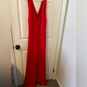 Express Red Jumpsuit size 16 sexy backless
